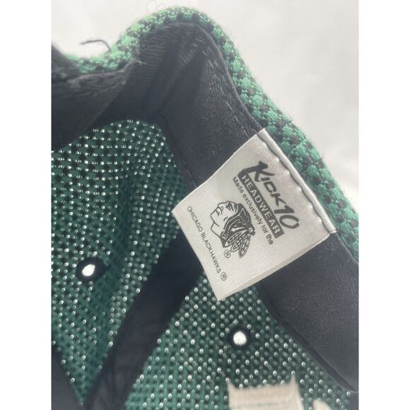 Chicago Blackhawks Green Kick 10 Strap Back Hat Miller Lite St. Patrick's Day - Picture 7 of 7